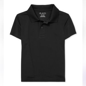 🆕 PLACE Boys Uniform Performance Polo -
Black 🖤
